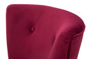 Poltrona Lady Bordeaux 60x55x79 cm in Legno e Spugna e in Ferro e Poliestere Bordeaux e Oro