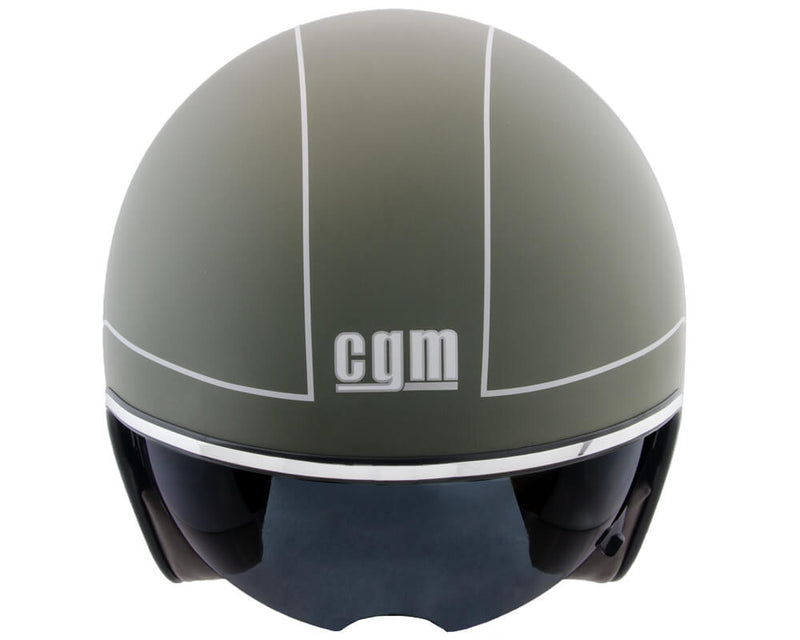 Casco Jet per Scooter Occhiale Interno CGM Savana 133L Verde Opaco
