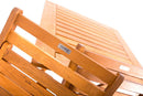 Set Tavolino e 2 Sedie Pieghevoli da Giardino in Legno Meranti