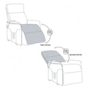 Poltrona Alzapersona Elettrica 2 Motori 73x94x103 cm in Tessuto Nero