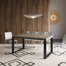 Tavolo Allungabile 160-264x90x77 cm Tecno Premium Tortora Telaio Antracite 