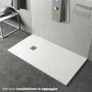 Piatto Doccia in Pietra  Pedrinelli Ardesia Stone Side Bianco Varie Misure