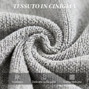 Divano Letto 2 Posti 2 in 1 190x80x60 cm con 2 Cuscini Sfoderabili Braccioli e Seduta Imbottita in Ciniglia Grigio Chiaro      