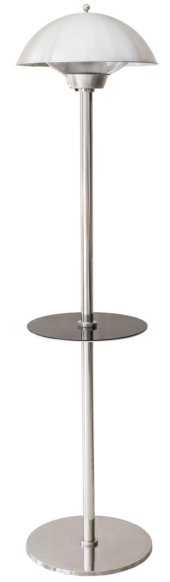 Stufa Elettrica ad Infrarossi Ø50 cm a Piantana 2000W con Tavolino per Esterni Nera sconto