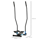 Stepper Fitness con Manubrio e Monitor LCD per Allenamento a Casa e Palestra   Blu