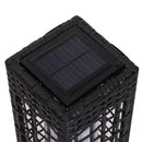 Lampada LED da Giardino con Copertura in Rattan Sintetico Caffè 17x17x68 cm 