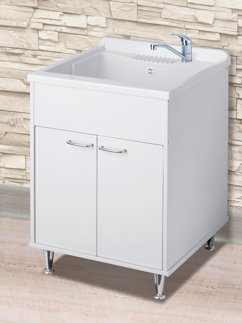 Mobile Lavatoio in PVC 60x50x85cm 2 Ante Forlani Neat Bianco