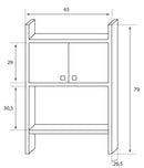 Scaffale Sopra Lavatrice da Appoggio Salvaspazio 65x79x26,5 cm in PVC Bianco