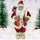 Statuina Babbo Natale Rosso Statuetta 60 cm Vestiti in Tessuto Addobbo Natalizio