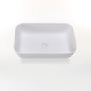 Lavabo da Appoggio 55x35x13,5 cm in Resina TFT Dublino 3 Bianco Opaco