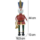Statuina Soldatino Latta Natale Schiaccianoci Decorazione Addobbo Natalizio 44 cm