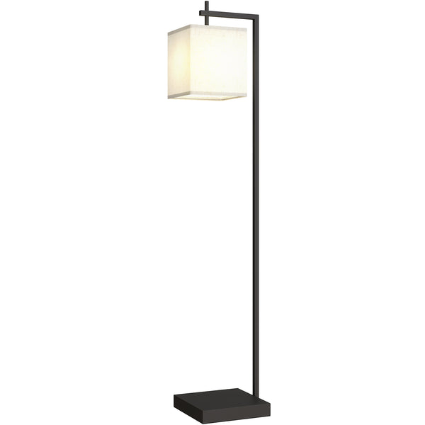 online Lampada da Terra a LED con 10 Luminosità 9W e Telecomando 36x30x168 cm Paralume Effetto Lino Nero e Beige