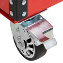 Carrello Porta Attrezzi da Officina  92,5x52x106 cm in Acciaio Nero e Rosso