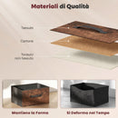 Cassettiera 8 Cassetti Stile Industriale 84,5x30,5x100 cm in Metallo e Legno Marrone Rustico      