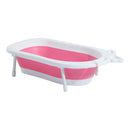 Vaschetta Bagnetto Neonati Pieghevole Bianco e Rosa 89x53.5x38 cm 
