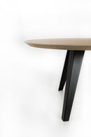 Tavolo Fisso Ø130x76 cm in Rovere Impiallacciato Henry Naturale