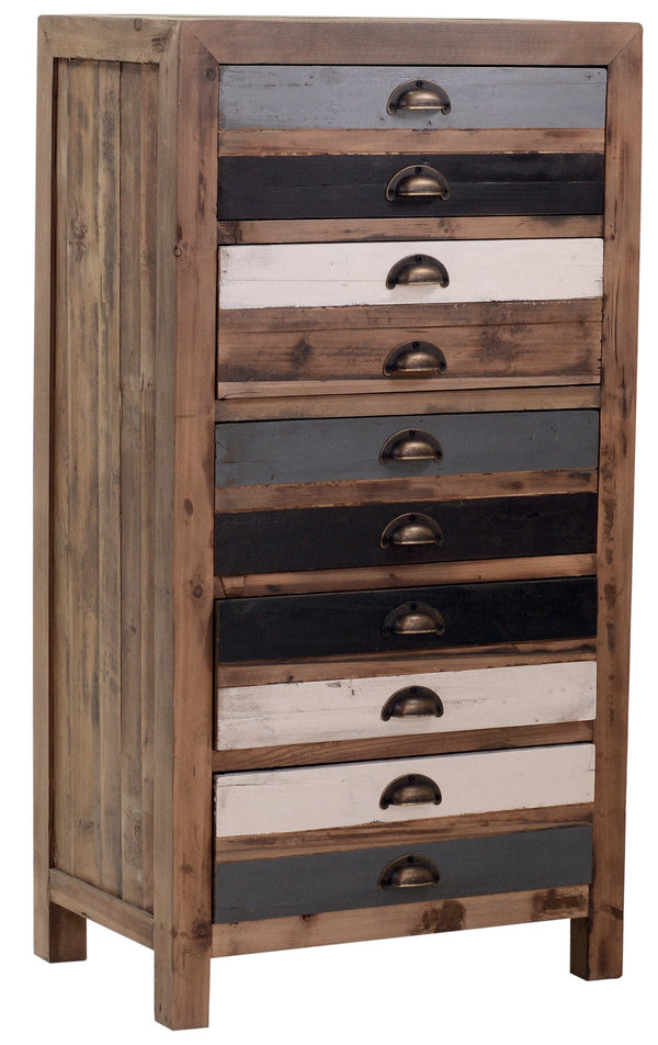 online Cassettiera in Legno di Cedro 5 Cassetti