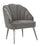 Poltrona Shell Grigia 65x69x84 cm in Legno Spugna Poliestere e Acciaio Grigio