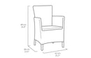Poltrona da Giardino 62x60x89 cm in Resina Keter Iowa Dining Chari Cappuccino