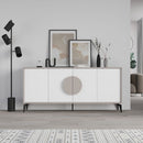 Madia 4 Ante 180x35,6x82 cm in MDF Gora Light Mocha
