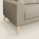 Divano 3 Posti 206x95x91 cm in Tessuto Beige