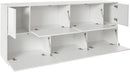 Credenza 7 Ante 200x41,4x86 cm Bloom Bianco Lucido