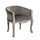 Poltrona Coreen in Velluto Taupe 61x61x71 h cm in Legno Tortora