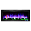 Camino Elettrico da Incasso 43,33x106x14,2 cm Effetto Fiamma 1500W Schubert 42 Nero