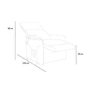 Poltrona Alzapersona Elettrica 1 Motore 73x94x103 cm in Tessuto Nero