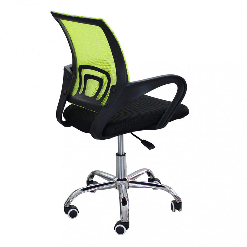 Poltrona da Ufficio Titty Grigio Chiaro 52x56,5x85/95 h cm in Poliuretano Nero