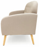 Divano 2 Posti 137x75x89 cm in Tessuto Soriani Ecrù