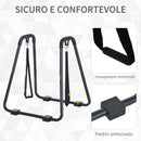Dip Station Parallele con Passanti e Maniglie Imbottite in Acciaio 