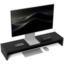 Supporto per Monitor 2 Vani 100x27x15 cm in Legno Nero  