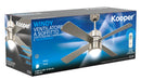 Ventilatore da Soffitto 4 Pale e Lampada Ø120 cm 3 Velocità Kooper Silver