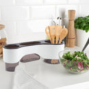 Portautensili Multifunzione da Parete per Cucina Organizer 3 Scomparti