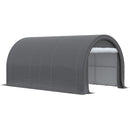 Box Auto da Esterno 500x300x240 cm in Acciaio zincato e Polietilene Grigio
