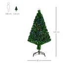 Albero di Natale Artificiale 120 cm Foltissimo in Fibra Ottica con Supporto in PVC 