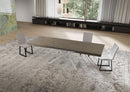 Tavolo Allungabile 160/244x80 cm Niket Tortora Gambe Bianche      
