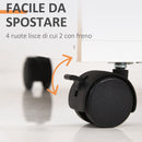 Cassettiera Portadocumenti da Ufficio 40x35x60 cm in Legno  Bianco