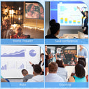 Telo per Proiettore 100"" Rapporto 16:9 236,8x8x158 cm Fissaggio a Muro e Soffitto per Casa e Ufficio Bianco