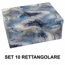 Set 10 Scatole cartone azzurro rettangolare 