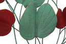 Pannello Albero Bix 105x6,5x94 cm in Ferro Rosso e Verde