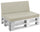 Cuscini per Pallet 120x80 cm Seduta e Schienale in Similpelle Mariotti Reforma Beige