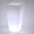 Vaso Luminoso da Giardino a LED 38x38x80 cm in Resina 5W Cedar Bianco Freddo