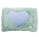 Borsa Acqua Calda Elettrica Ricaricabile Scaldamani Cuore a Peluche Verde