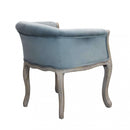 Poltrona Coreen in Velluto Grigio 61x61x71 h cm in Legno Grigio