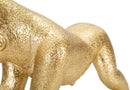 Statua Gorilla 24,3x13,9x22,8 cm in Poliresina Oro