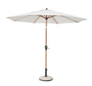 Ombrellone da Giardino con Snodo 8 Stecche Ø300x246h cm Telo in Poliestere Palinuro Naturale e Bianco