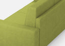 Divano Angolare 6 Posti 286x246x85 cm Sakar in Tessuto Verde