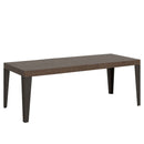  Tavolo Allungabile 160-420x90x77 cm Flame Premium Noce Telaio Antracite